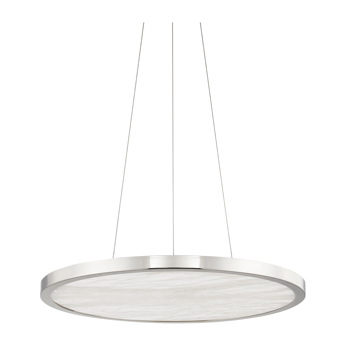 24 Inch Artisan Single-Light Chandelier / Polished Nickel