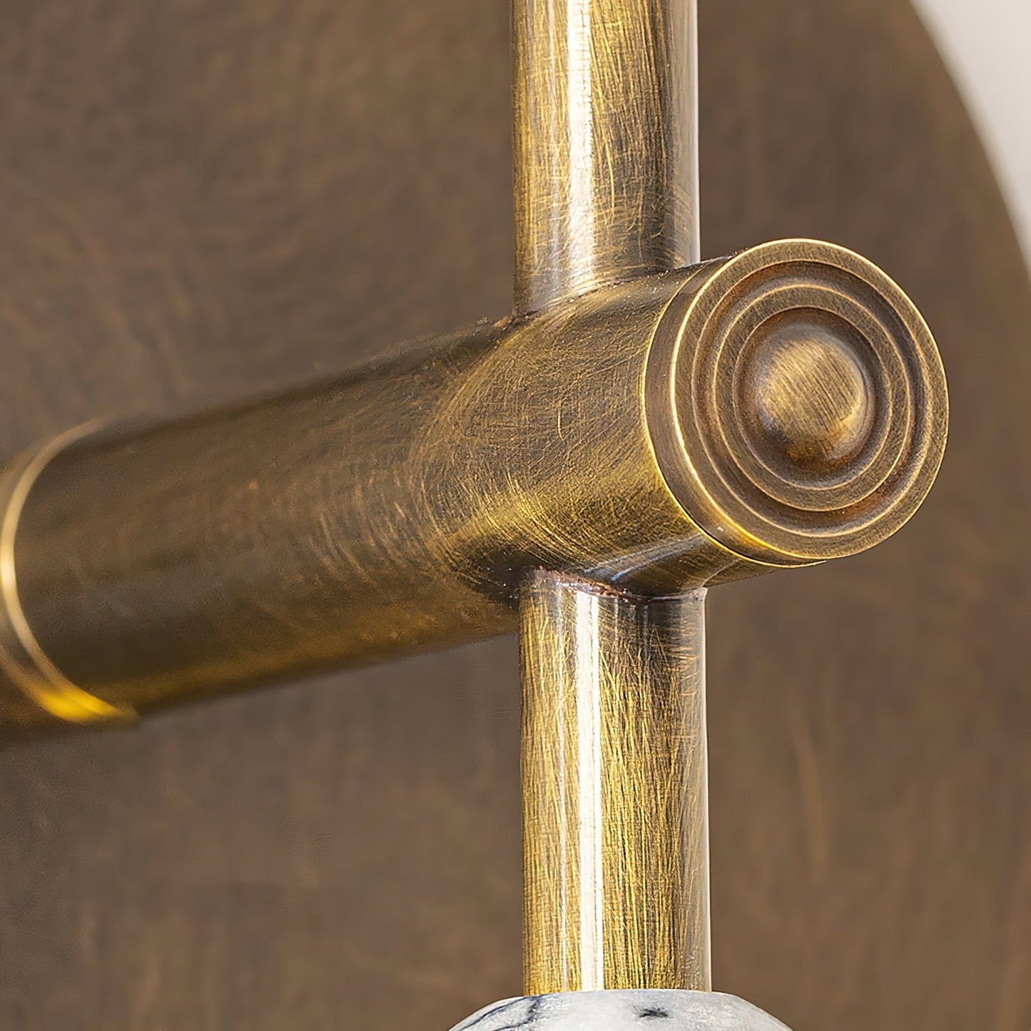 Antique Brass and Marble Statement Wall Light