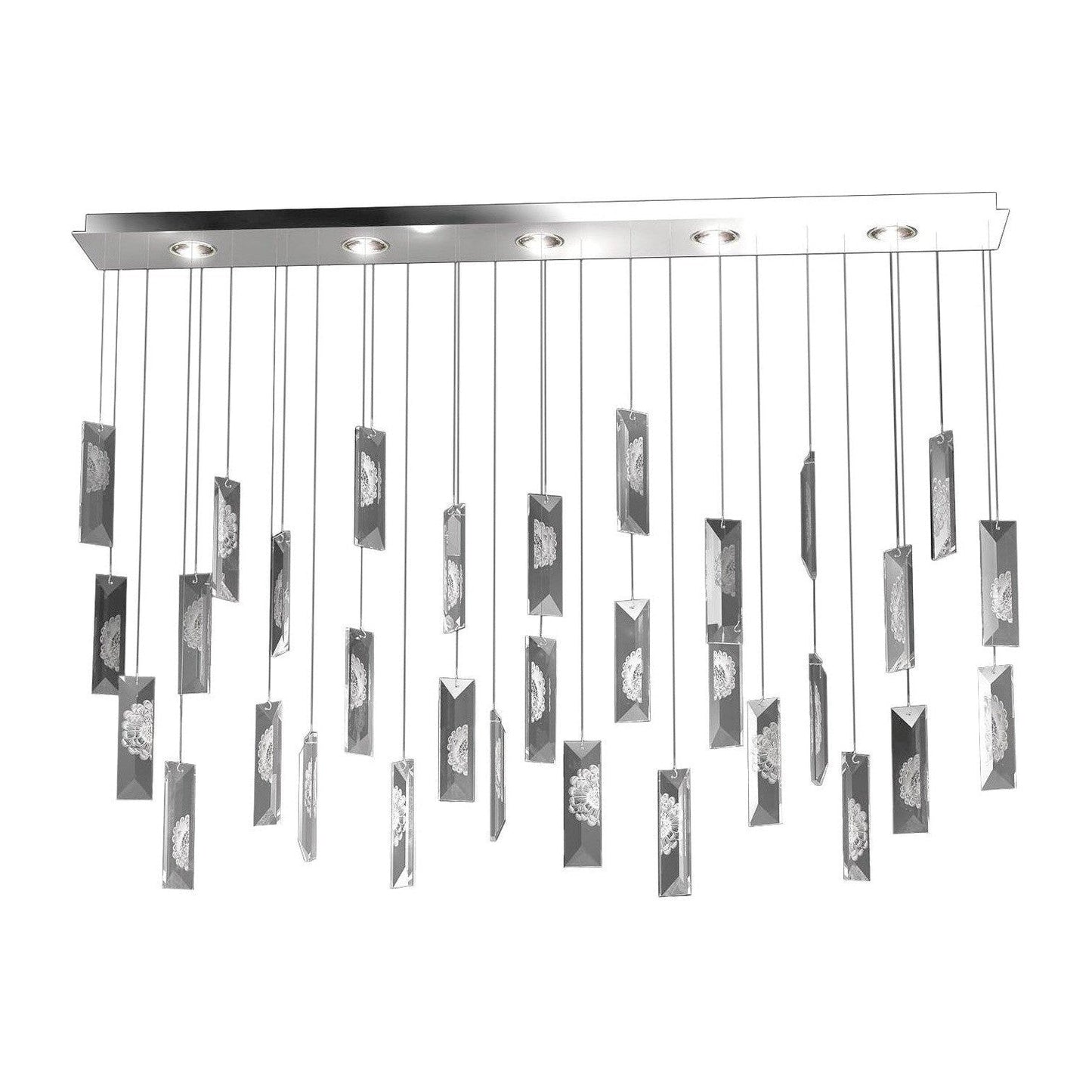 Crystal Prism Warm Light Ceiling Pendant