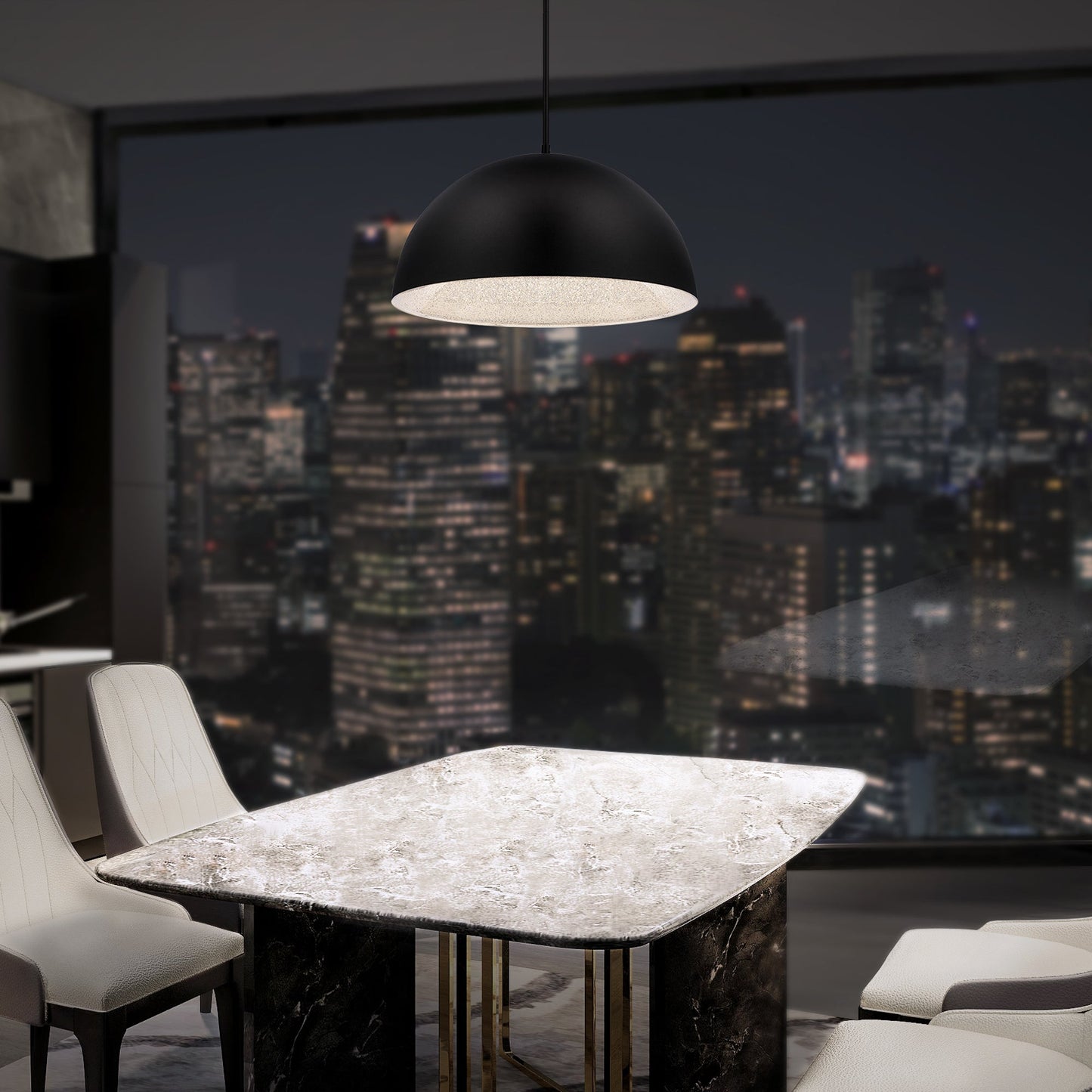 Radiance Crystal Dome Pendant Light