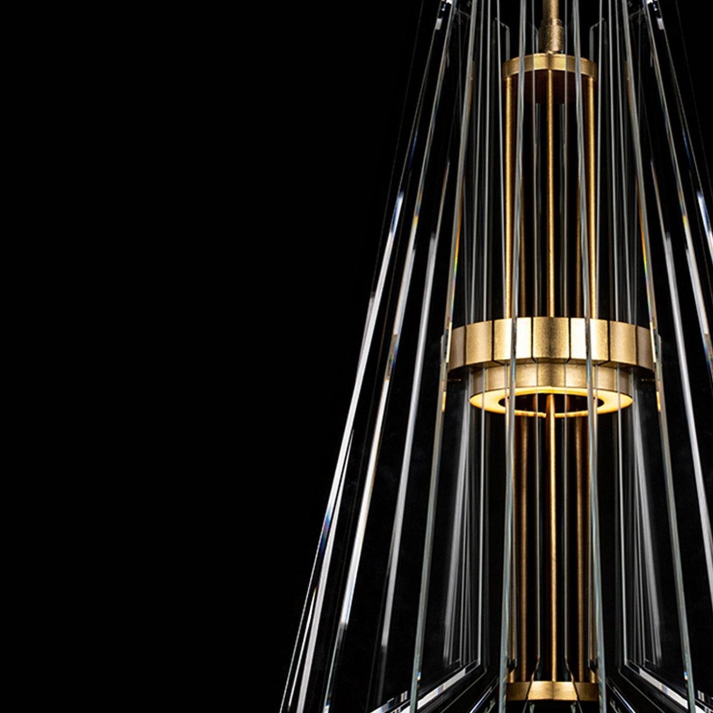 23.5 Inch Gold and Silver Crystal Plane Pendant Light / Down / Silver