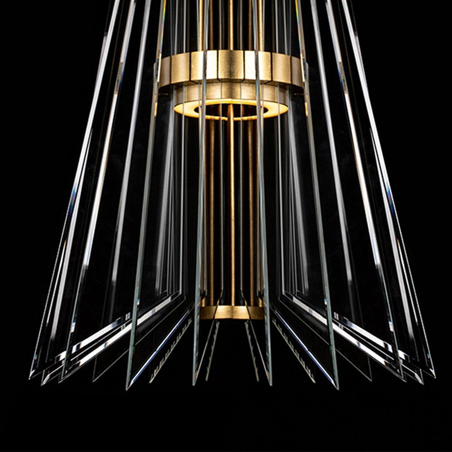 23.5 Inch Gold and Silver Crystal Plane Pendant Light / Up / Gold