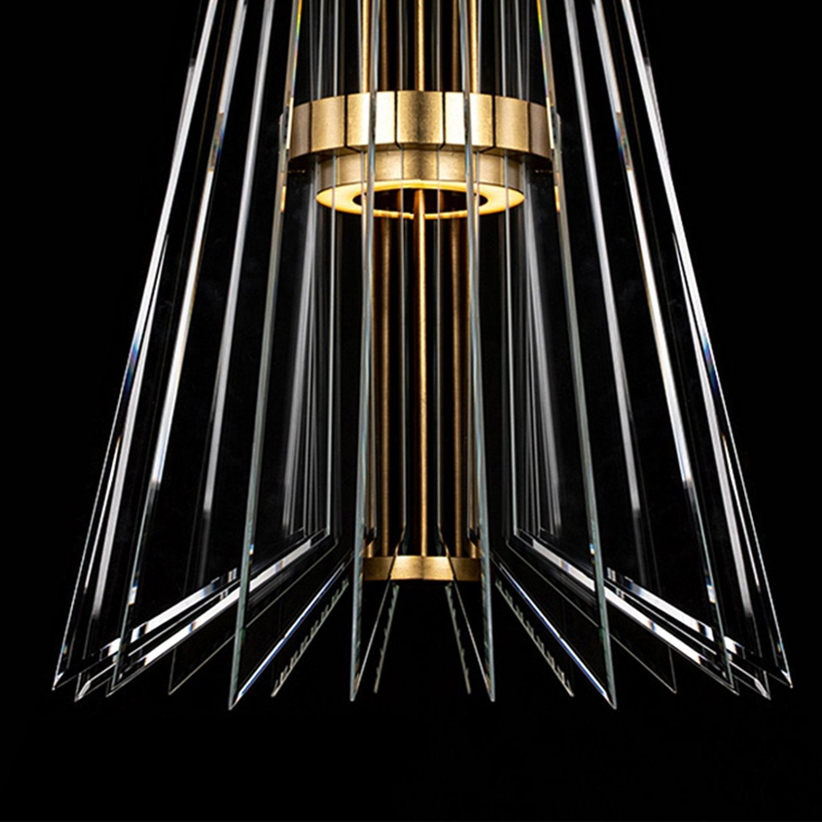 23.5 Inch Gold and Silver Crystal Plane Pendant Light / Up / Gold