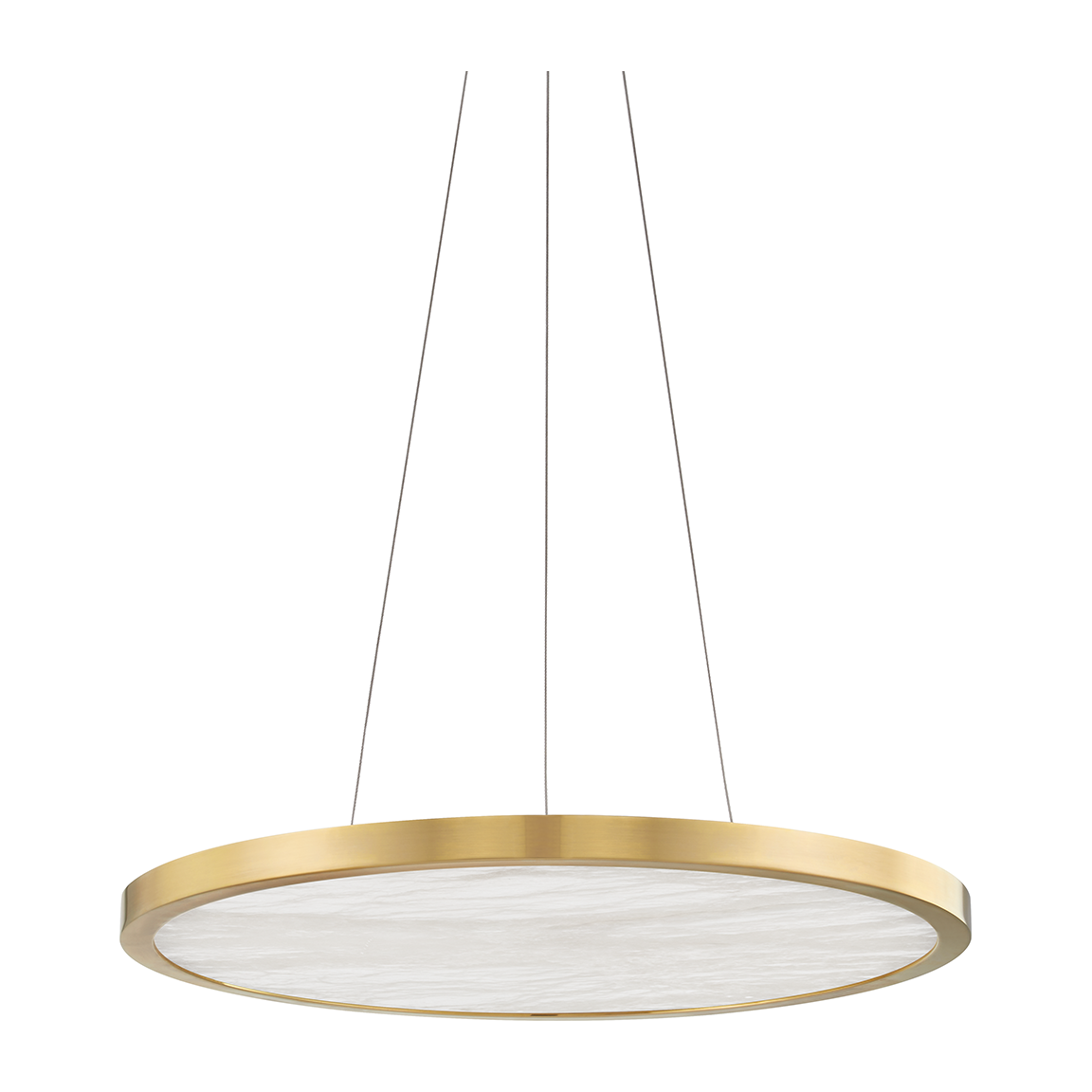 24 Inch Artisan Single-Light Chandelier / Aged Brass
