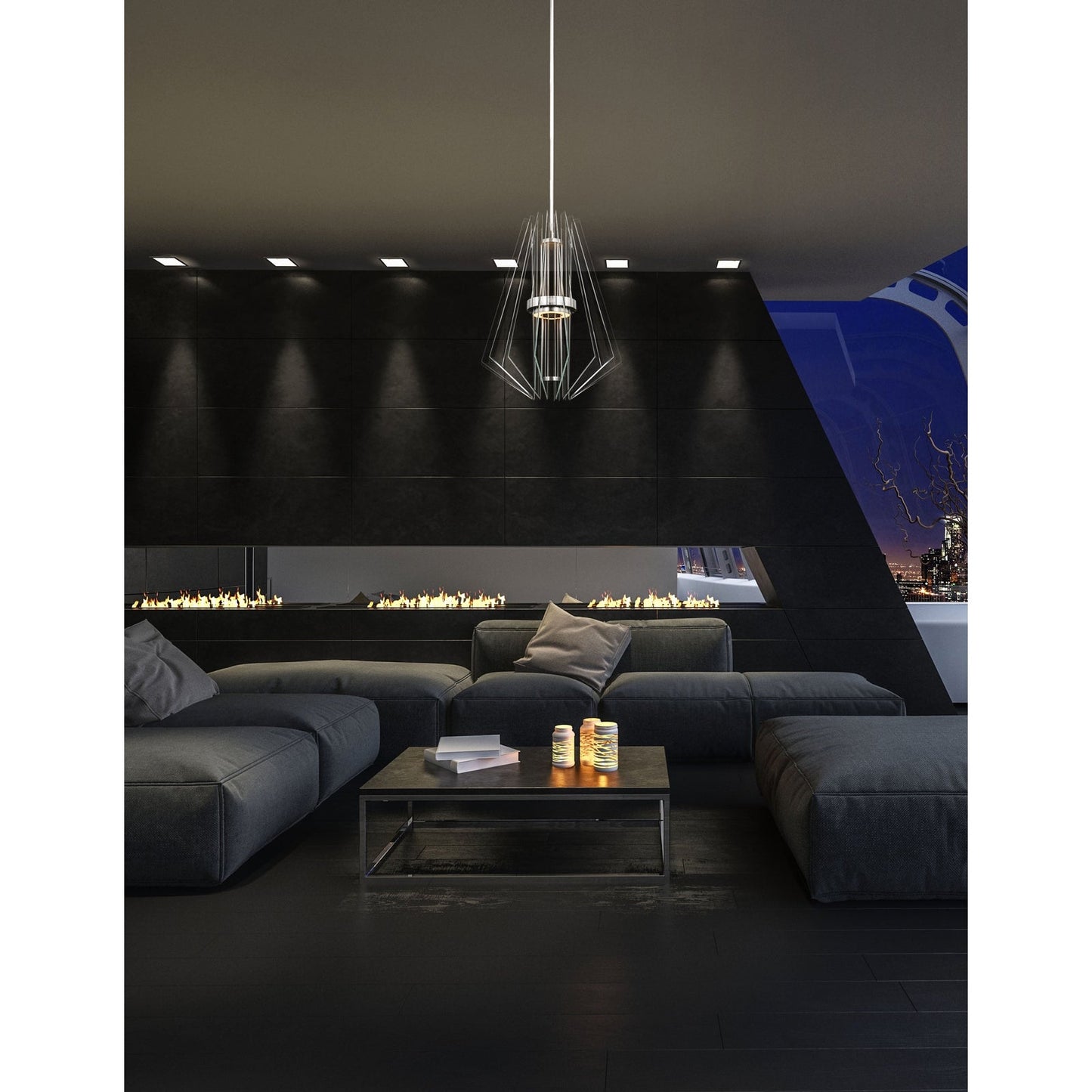 28 Inch Gold Leaf Crystal Plane Pendant Light / Up / Gold