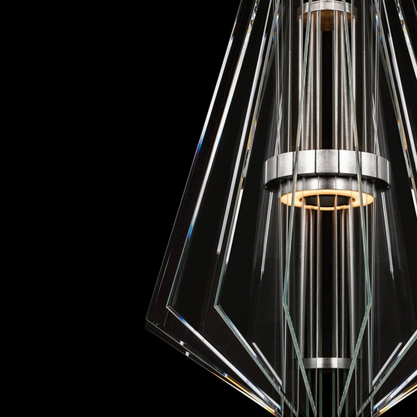 28 Inch Gold Leaf Crystal Plane Pendant Light