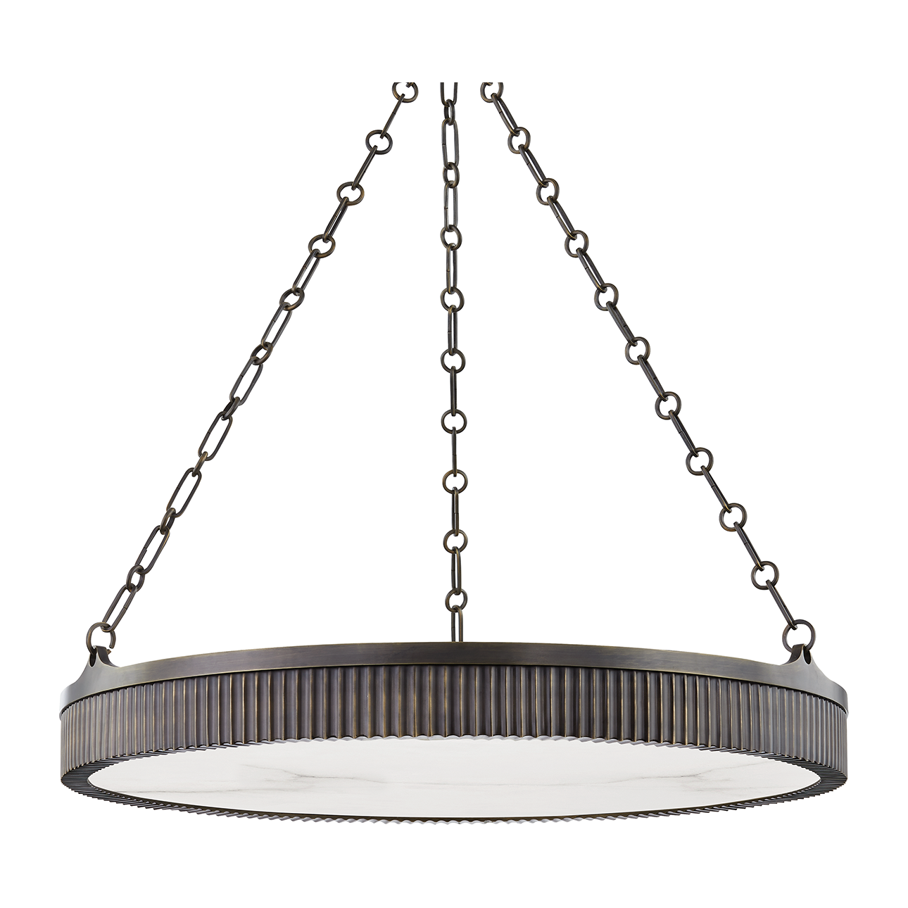 30 Inch Eight-Light Artisan Chandelier / Distressed Bronze
