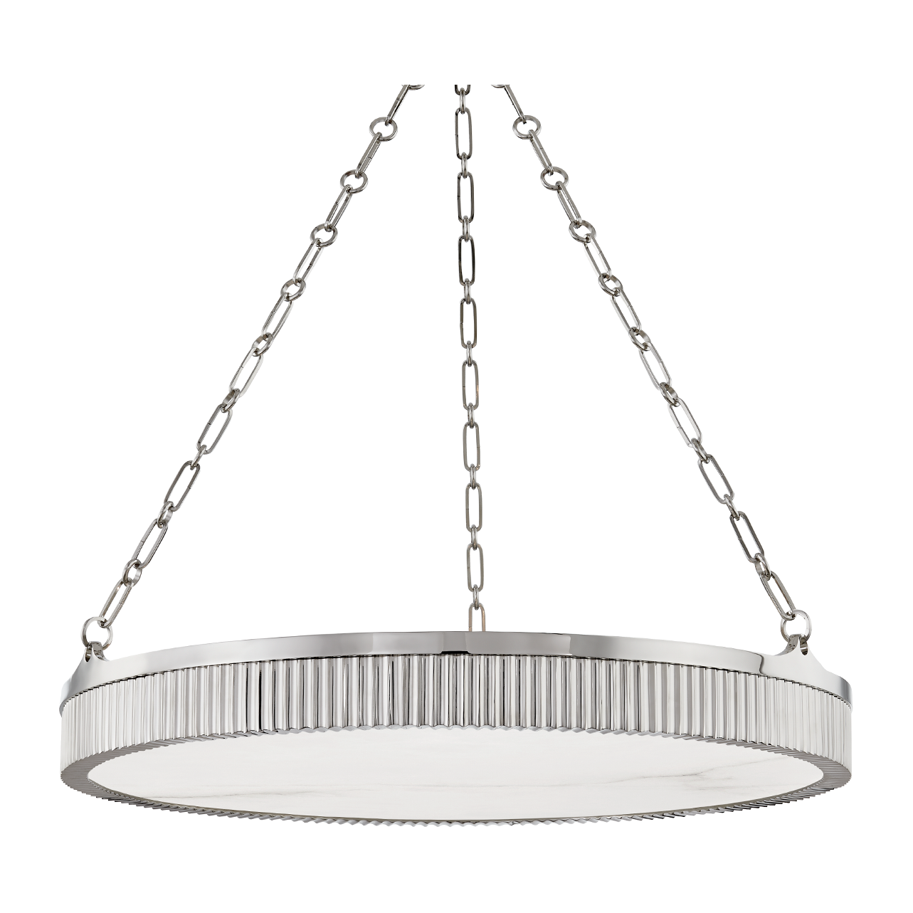 30 Inch Eight-Light Artisan Chandelier / Polished Nickel