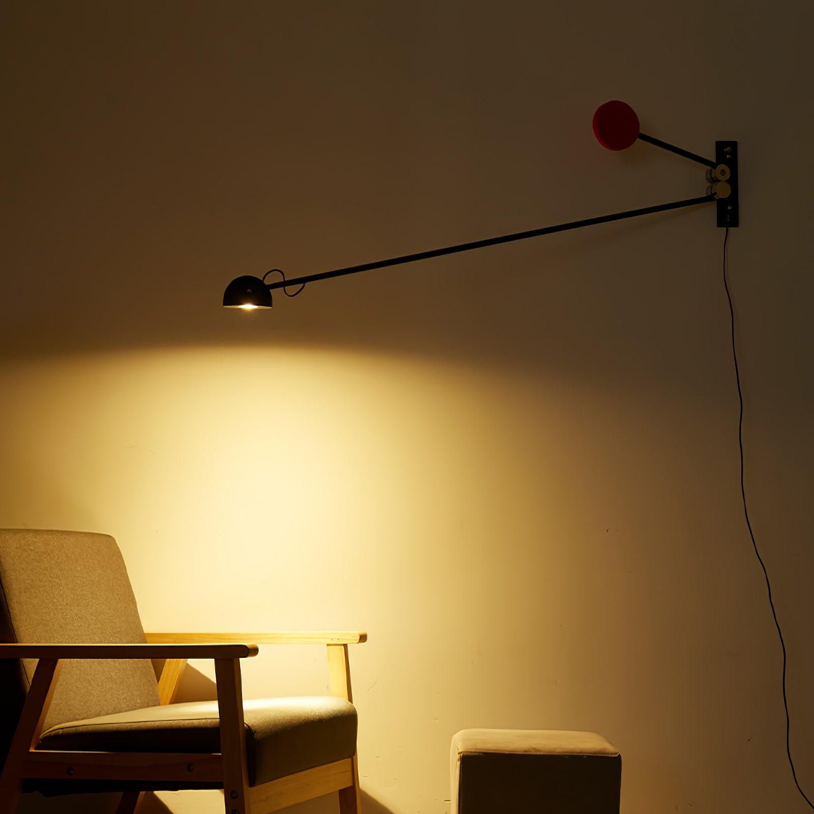 Adjustable Counterweight LED Wall Light / W 48.8″ x H 7.9″ / W 124cm x H 20cm / Black / AU Plug