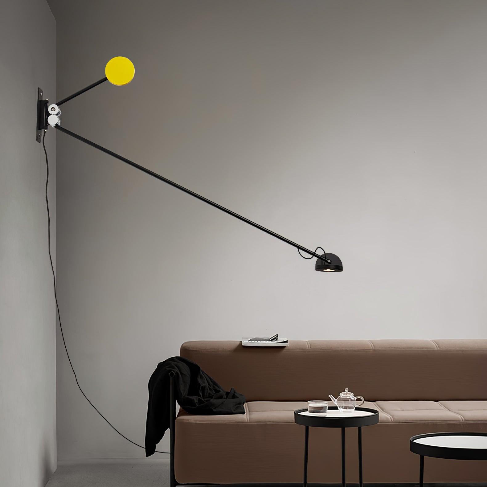 Adjustable Counterweight LED Wall Light / W 48.8″ x H 7.9″ / W 124cm x H 20cm Set of 2 / Black / AU Plug
