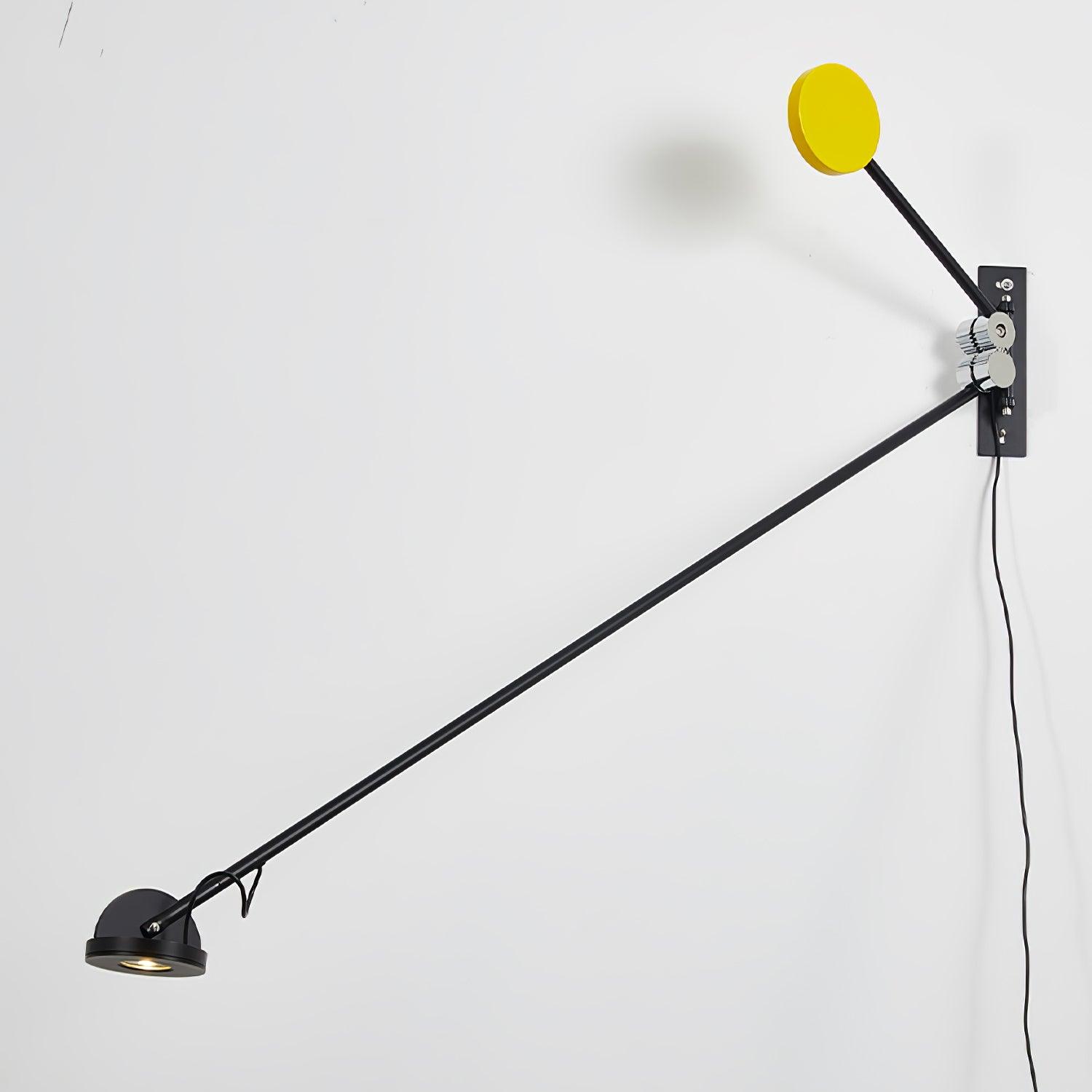 Adjustable Counterweight LED Wall Light / W 48.8″ x H 7.9″ / W 124cm x H 20cm Set of 2 / Black & Red / AU Plug