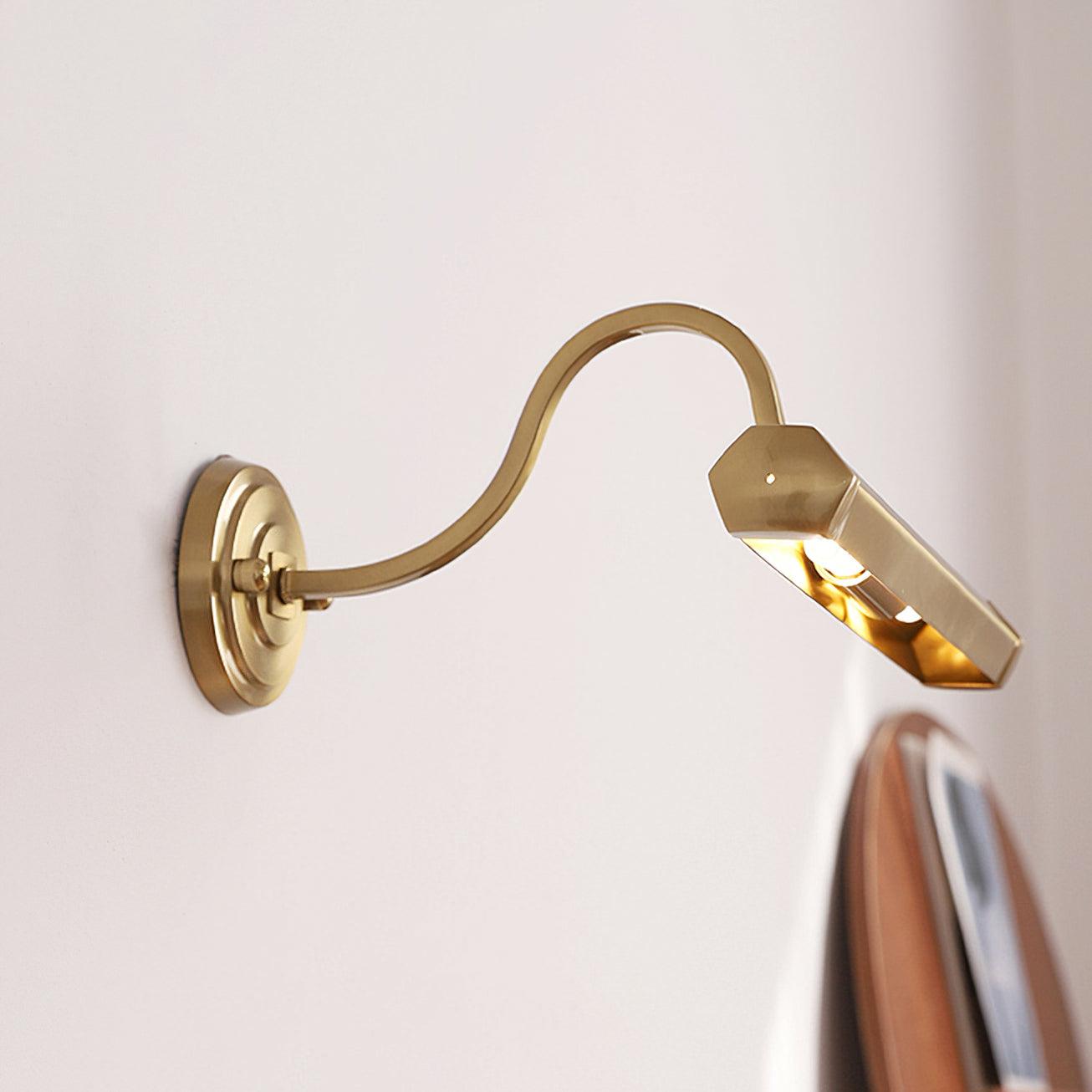 Adjustable Metal Disc Wall Light / ∅ 13″x H 5.9″ / Dia 33cm x H 15cm / Gold