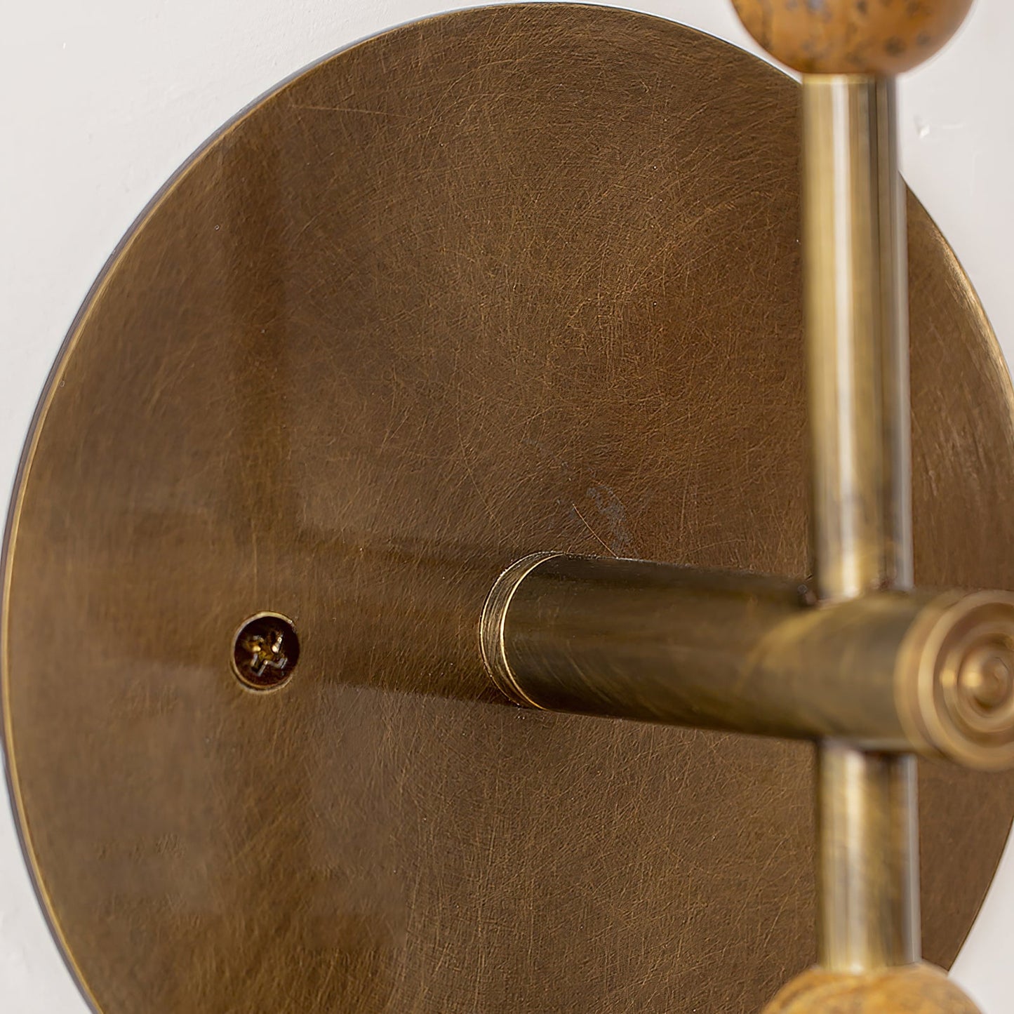 Antique Brass and Marble Statement Wall Light