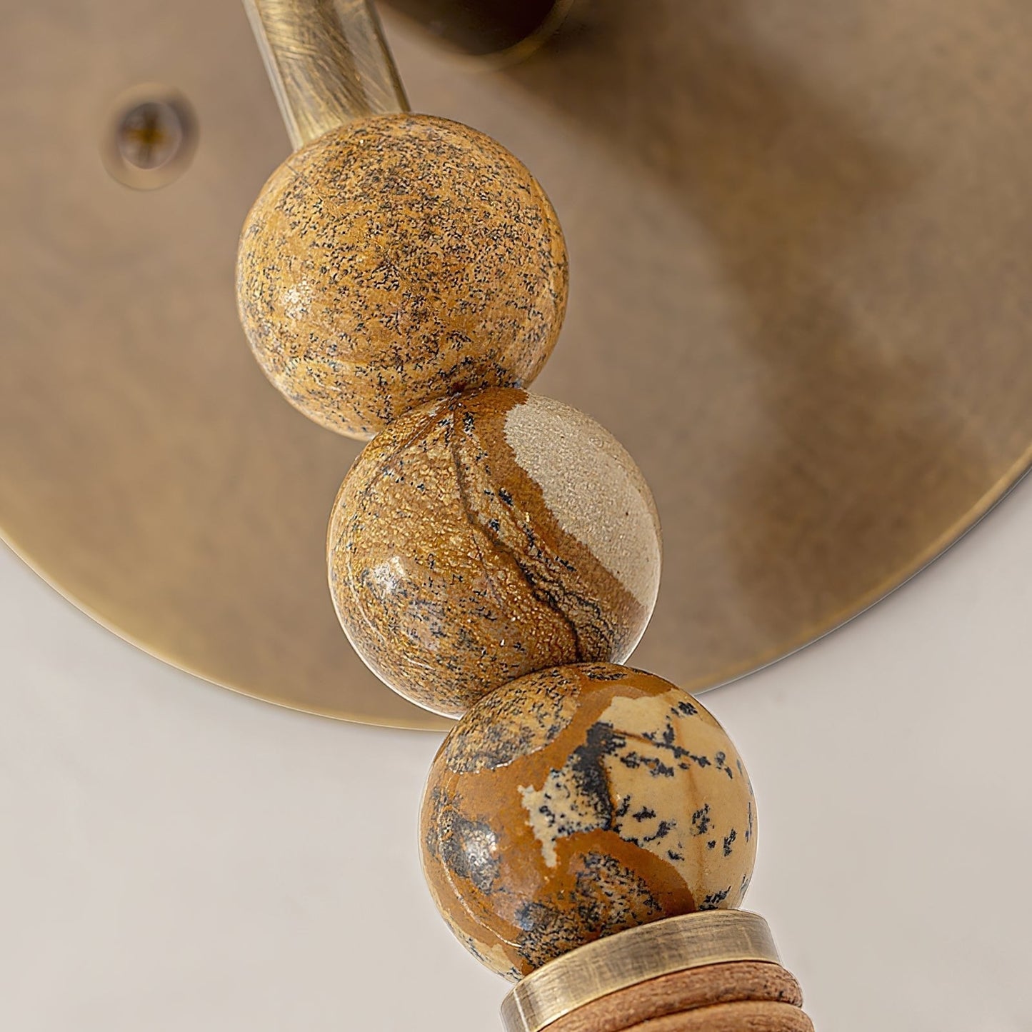 Antique Brass and Marble Statement Wall Light