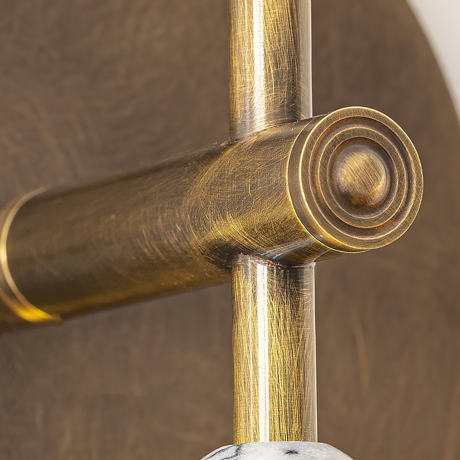 Antique Brass and Marble Statement Wall Light