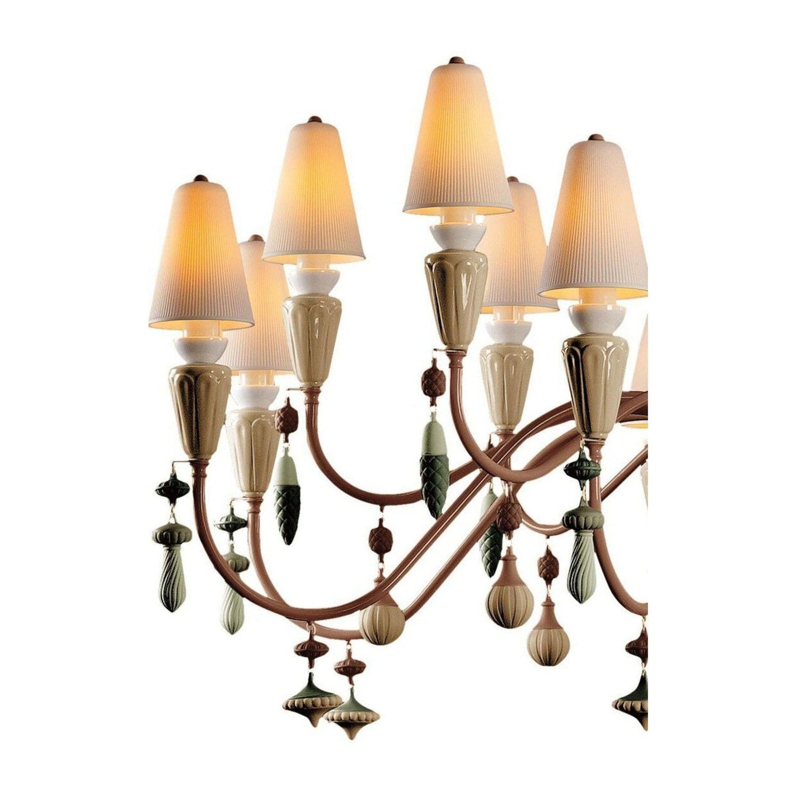 Botanical Porcelain 16 Light Chandelier / Spices / Medium