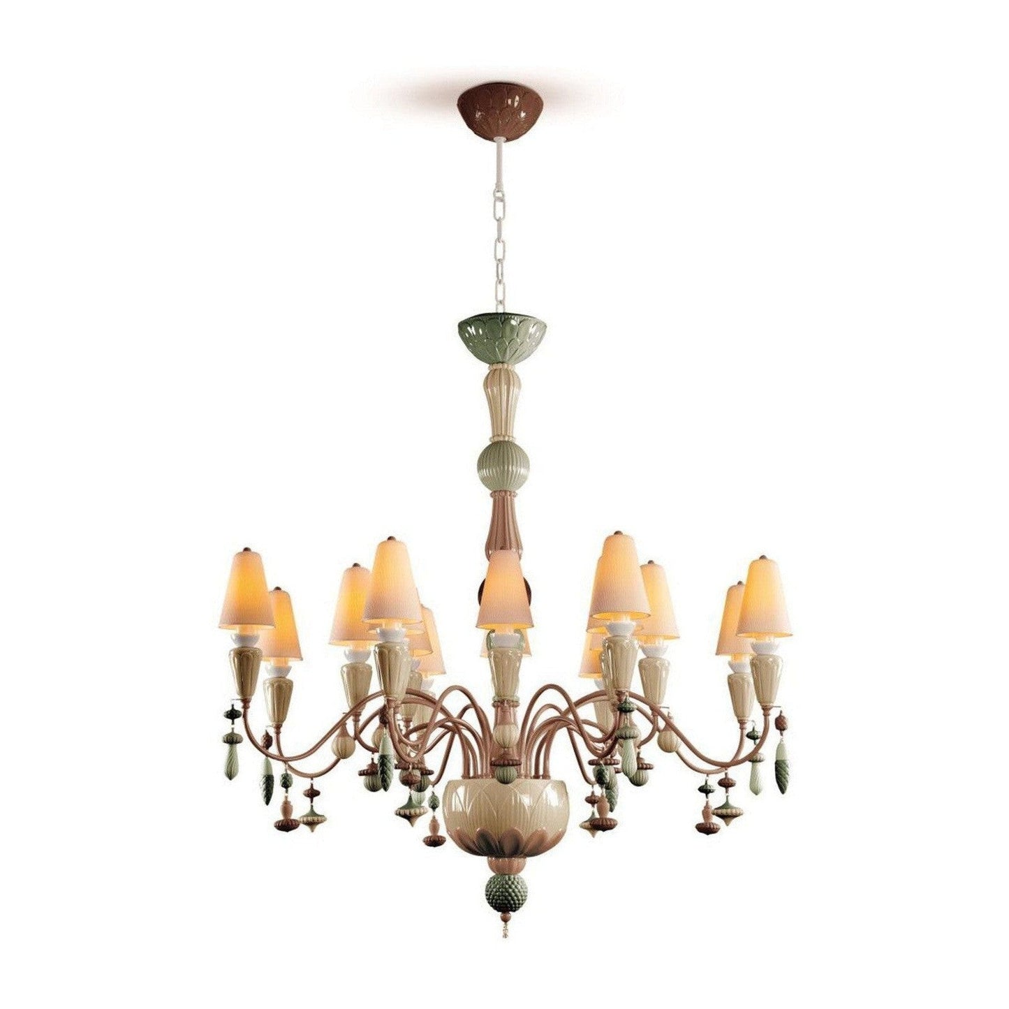 Botanical Porcelain 16 Light Chandelier