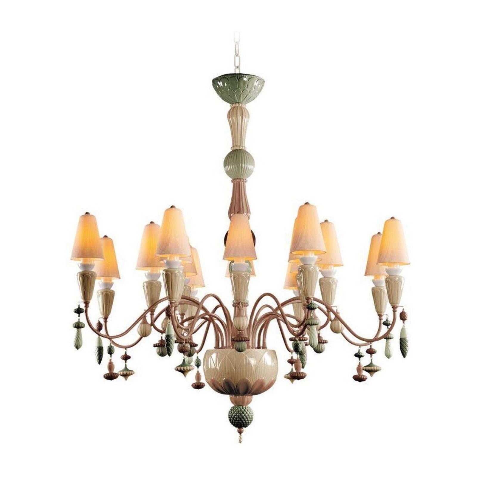 Botanical Porcelain 16 Light Chandelier