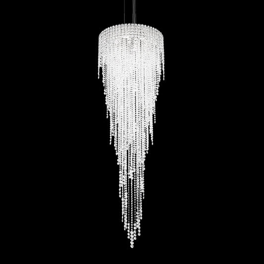 Cascading Crystal Strand Pendant Light / Clear Optic Crystal