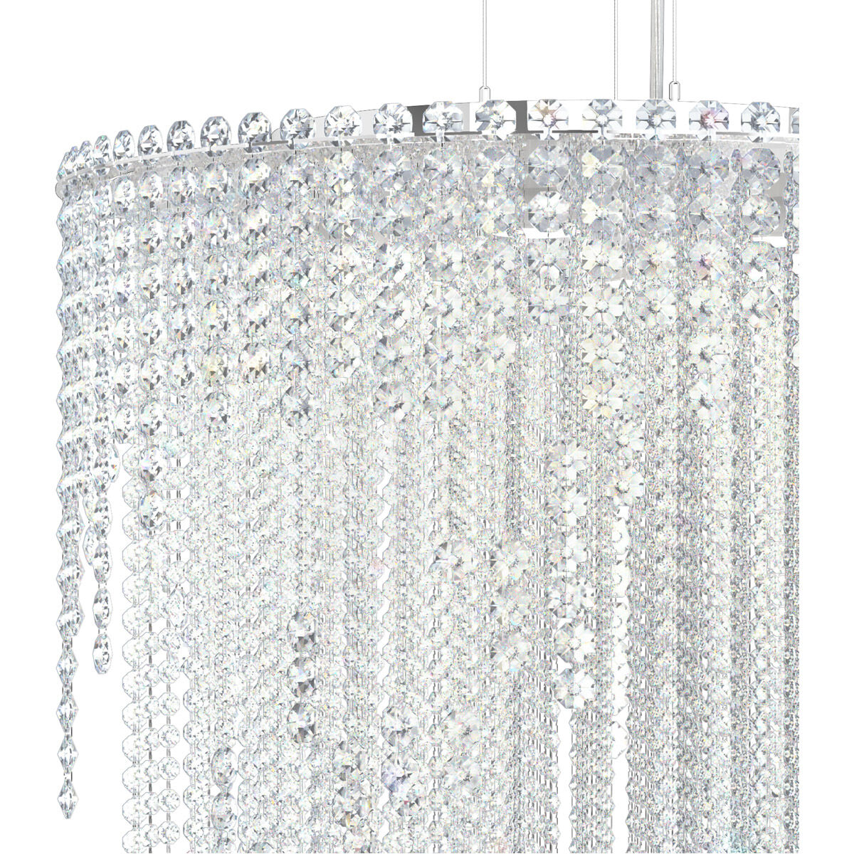 Cascading Crystal Strand Pendant Light