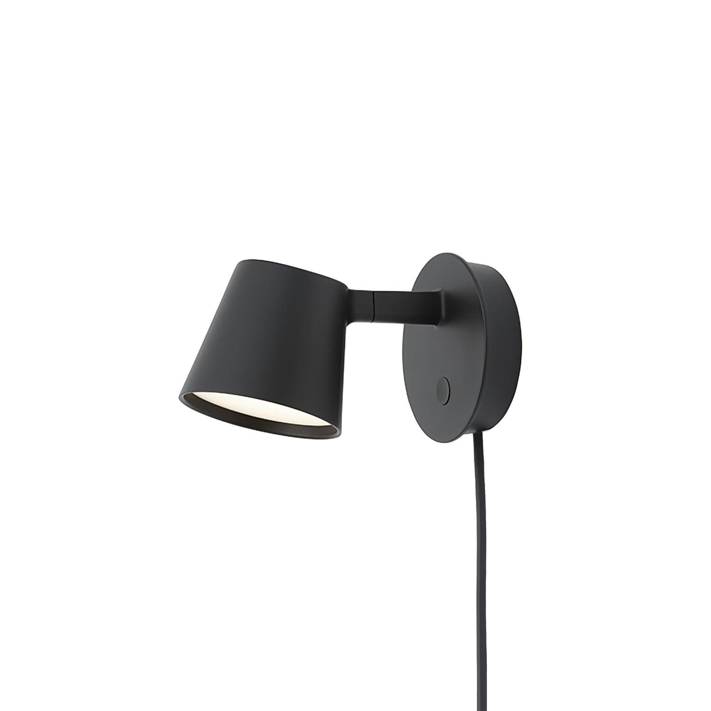 Compact Adjustable Plug-In LED Wall Light / Set Of 2 / White / UK Plug
