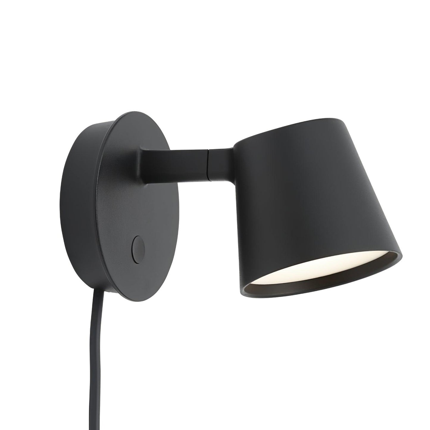 Compact Adjustable Plug-In LED Wall Light / Set Of 2 / Black / US Plug