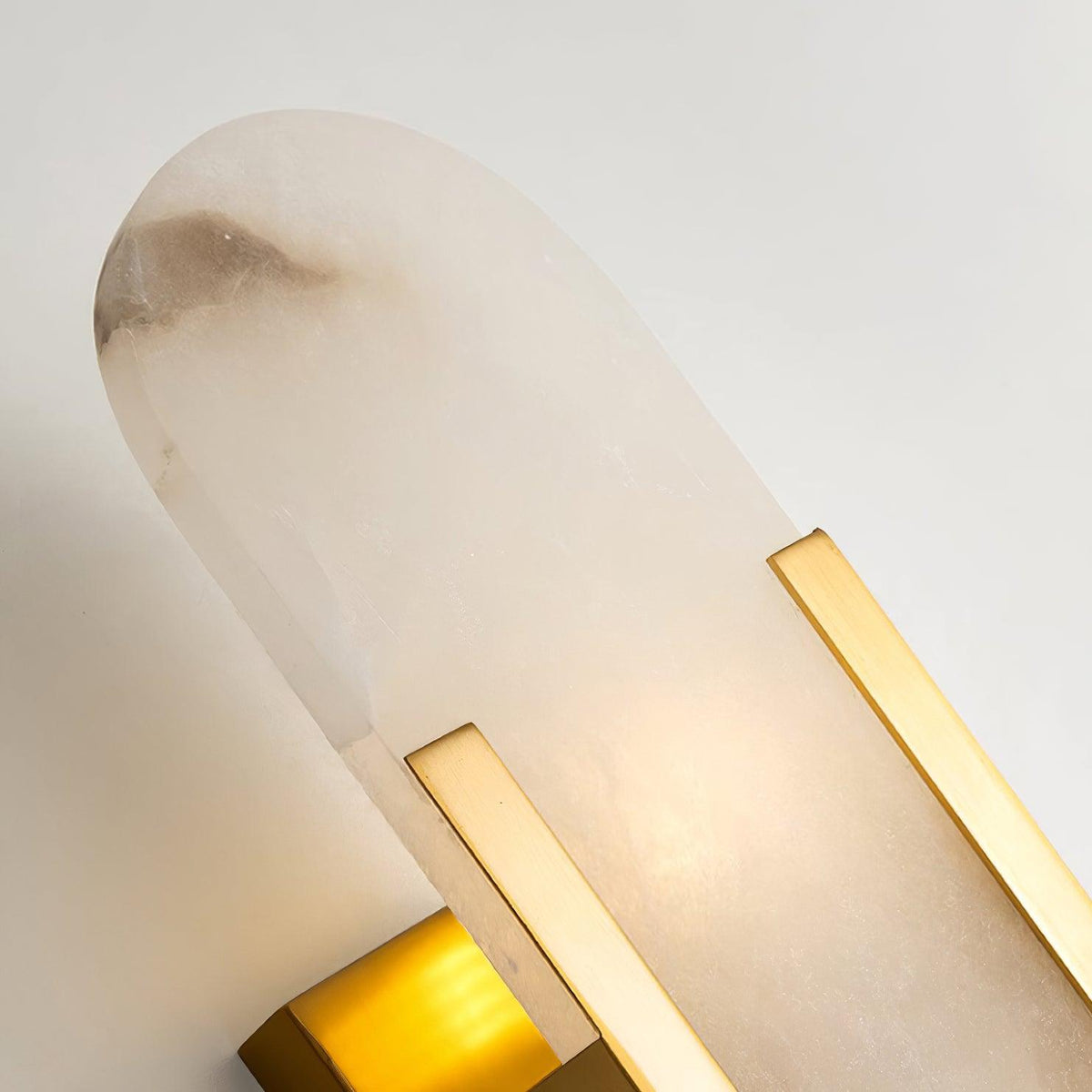 Elongated Alabaster Plug-In Wall Light