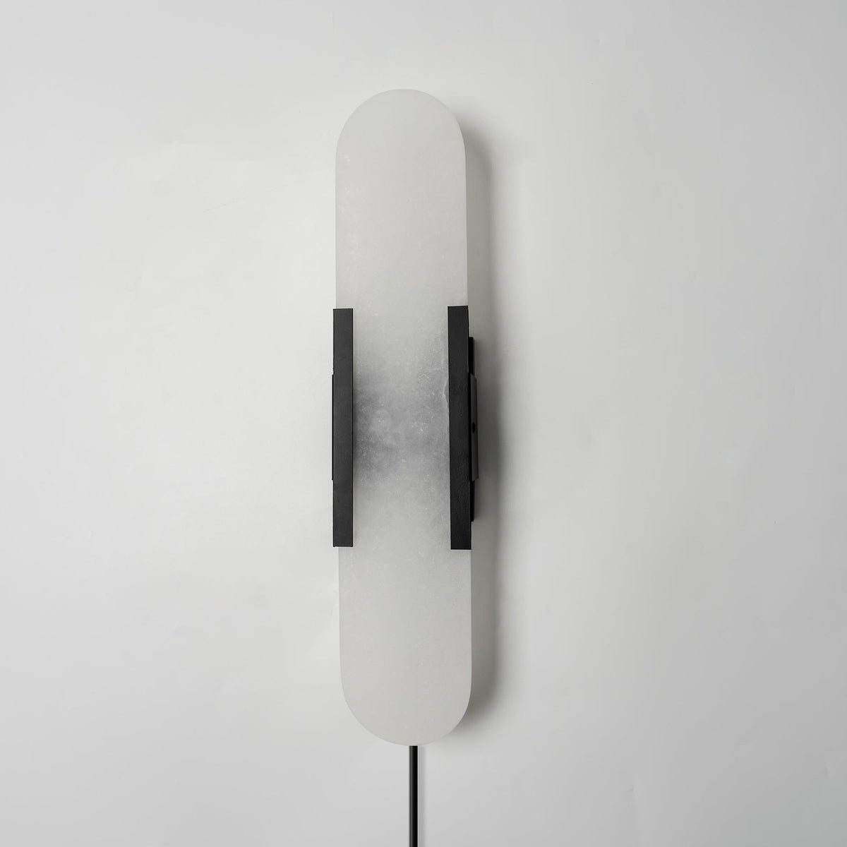 Elongated Alabaster Plug-In Wall Light