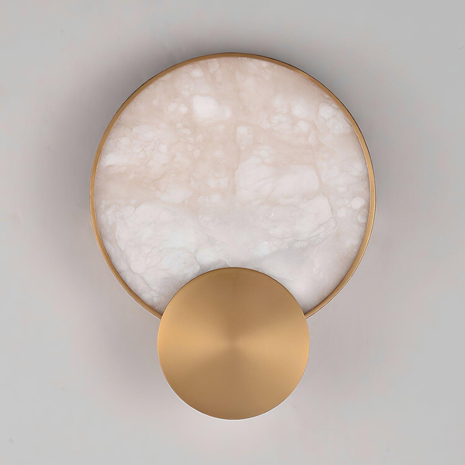 Gold Alabaster Cylinder Wall Light