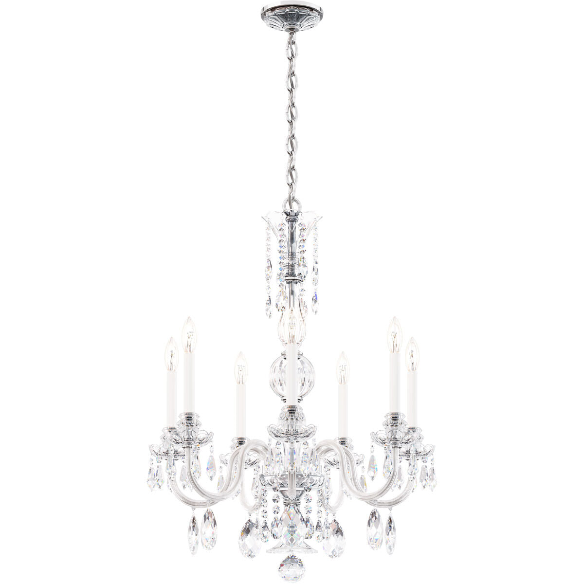 Heritage Crystal Six-Light Glass Chandelier / Default Title