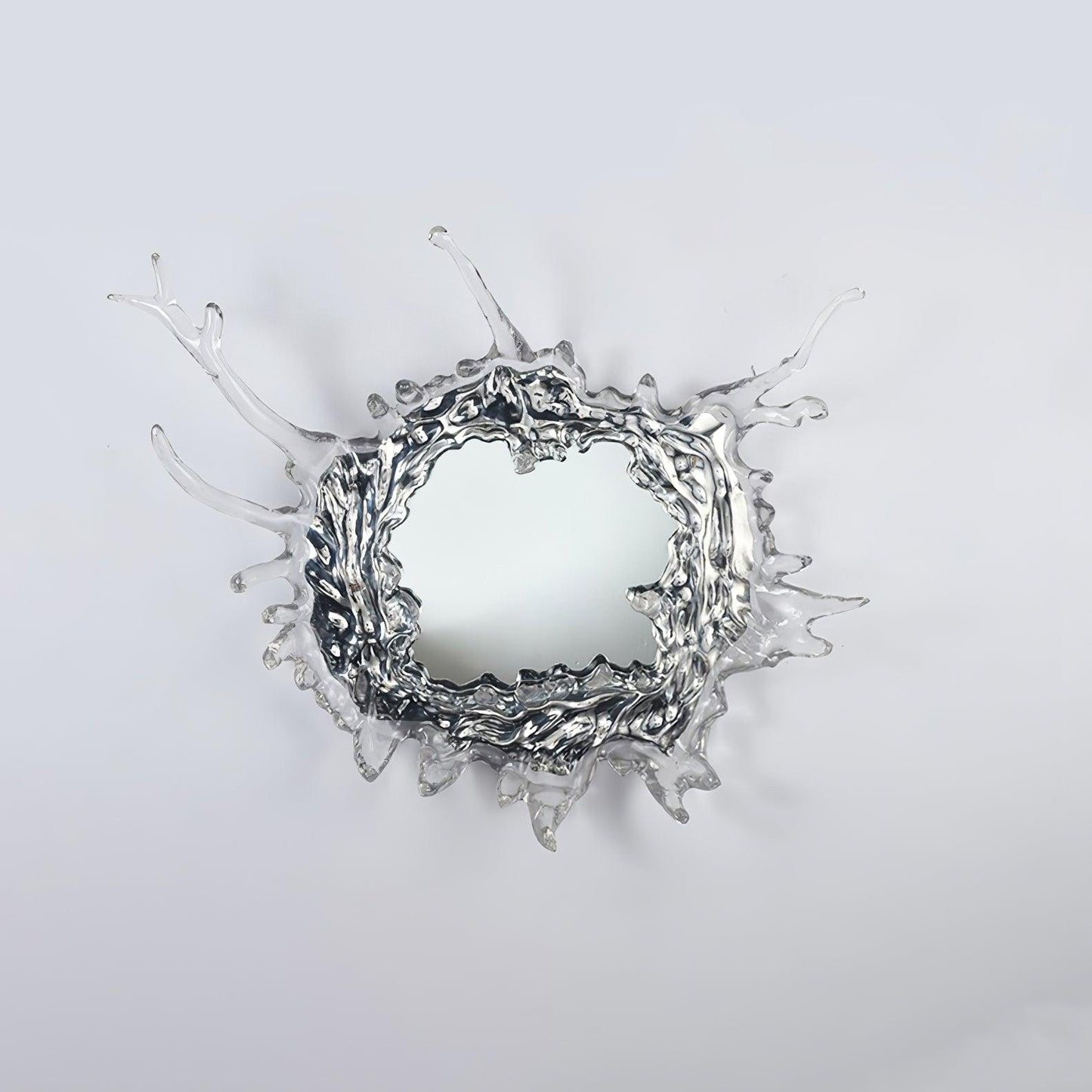 Illuminated Water Drop Crystal Mirror Wall Light