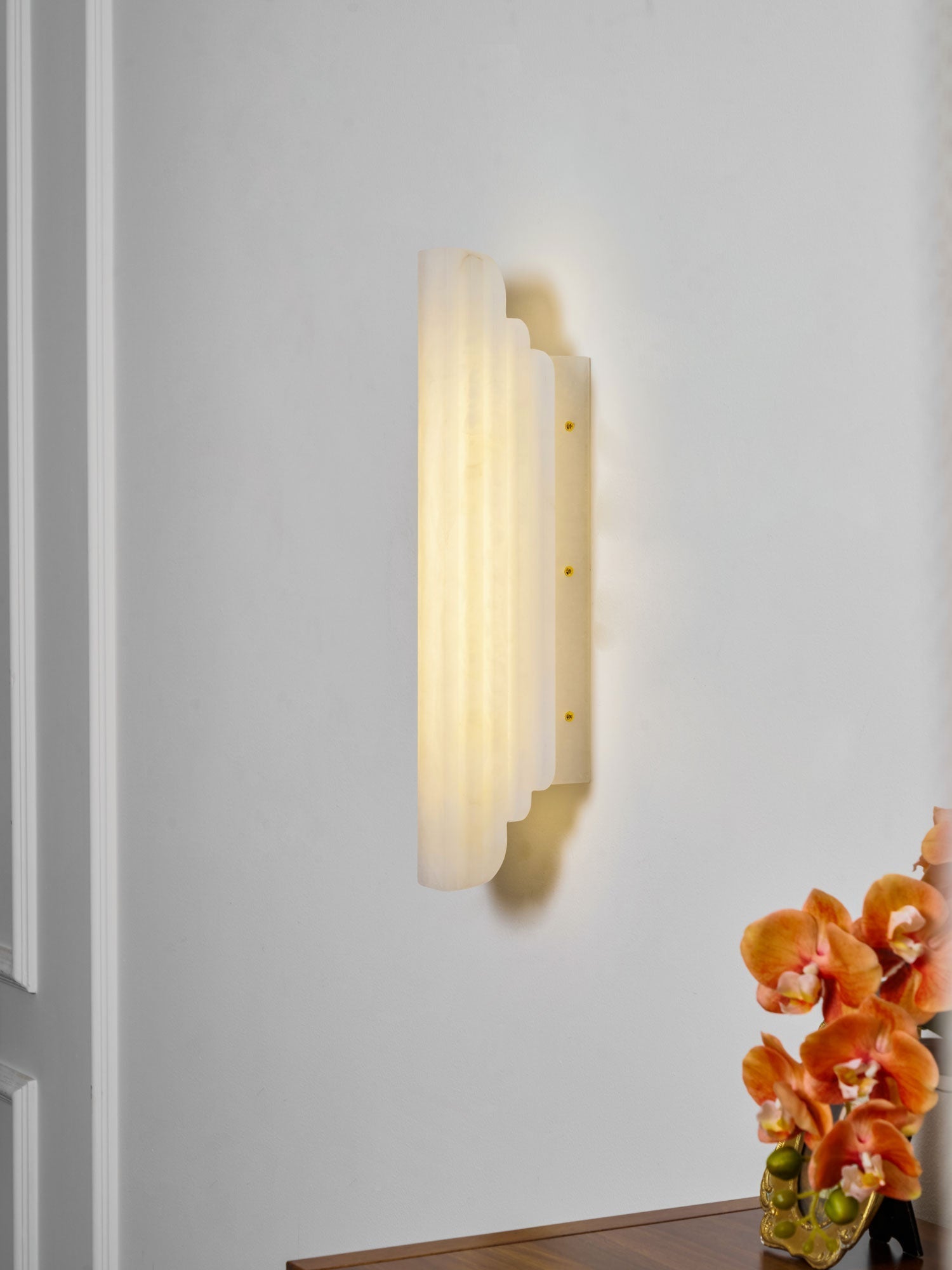 Layered Alabaster LED Wall Sconce