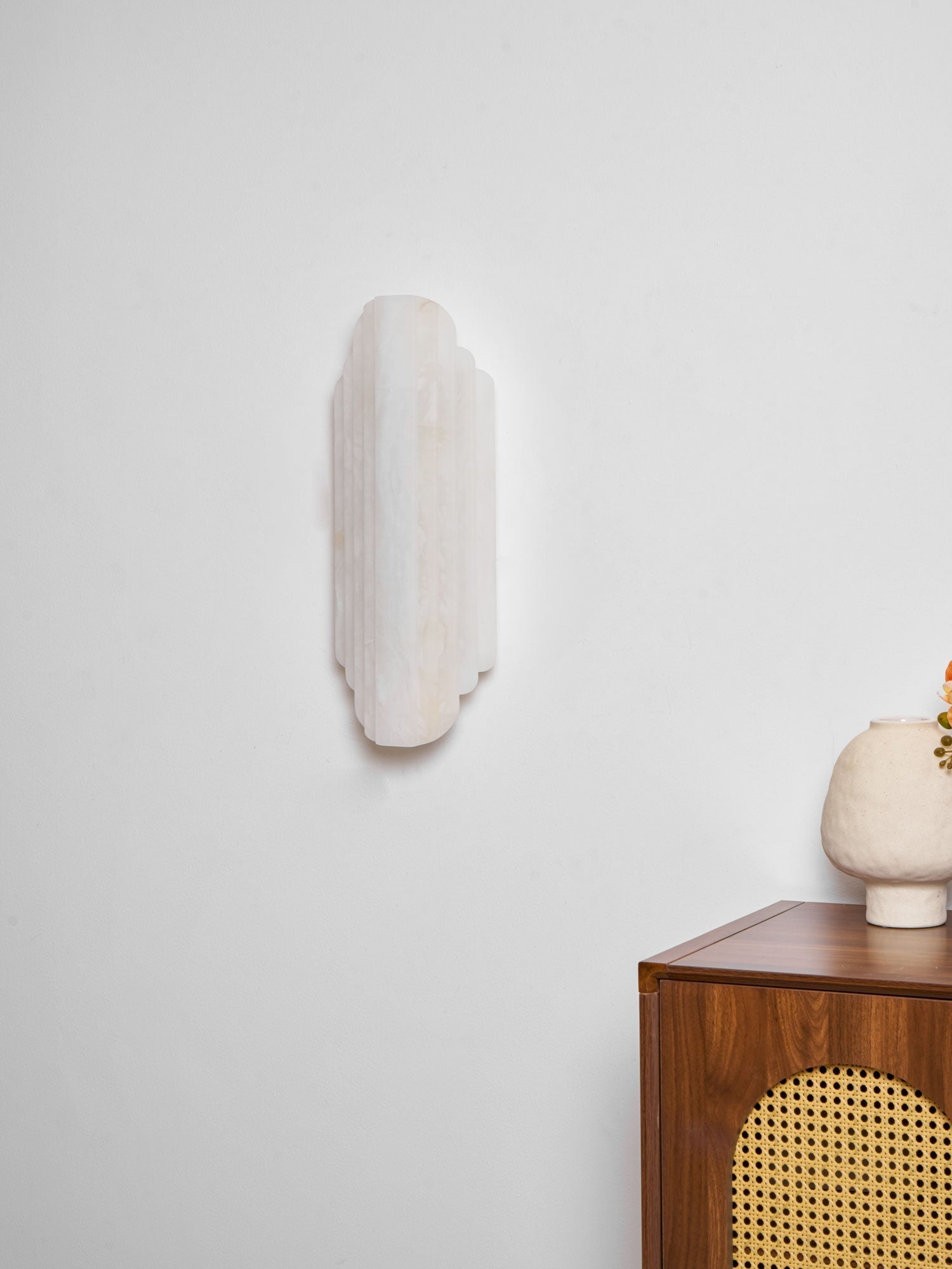 Layered Alabaster LED Wall Sconce