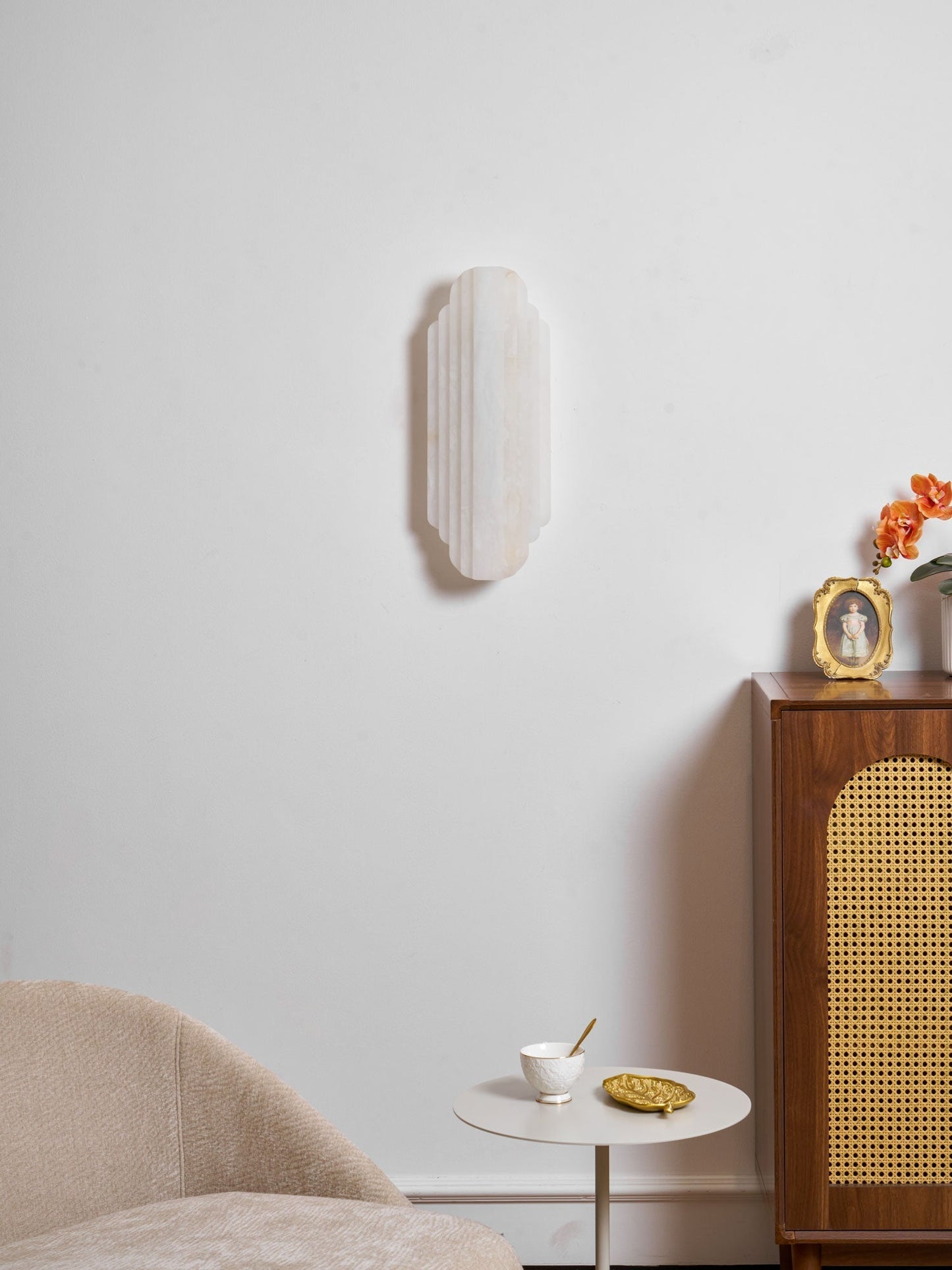 Layered Alabaster LED Wall Sconce
