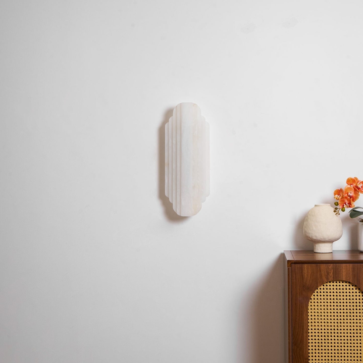 Layered Alabaster LED Wall Sconce