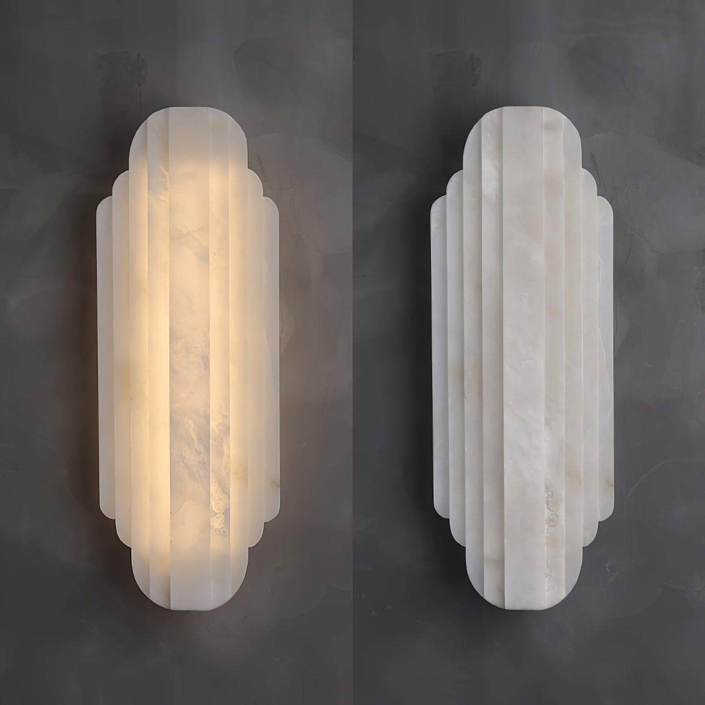 Layered Alabaster LED Wall Sconce