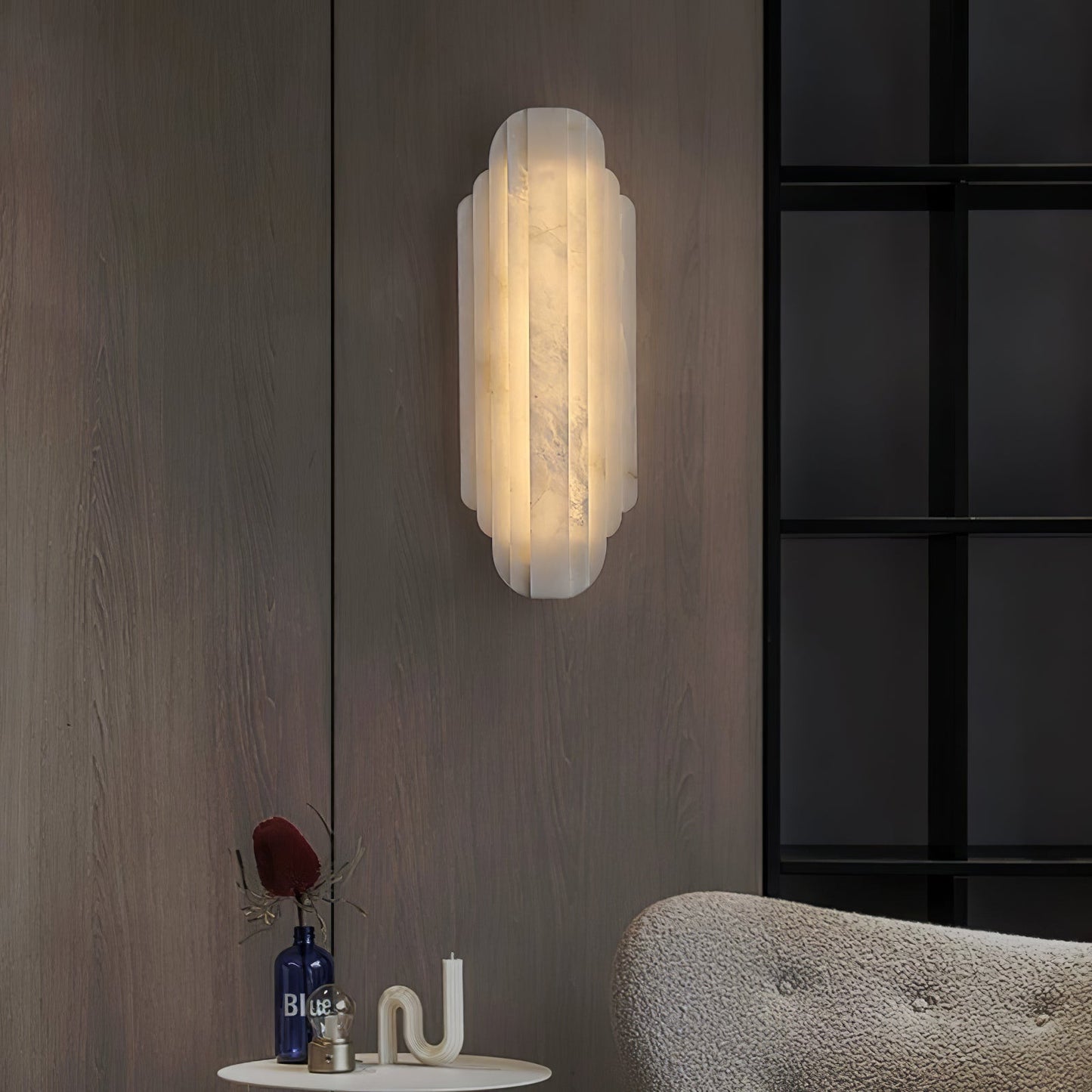 Layered Alabaster LED Wall Sconce