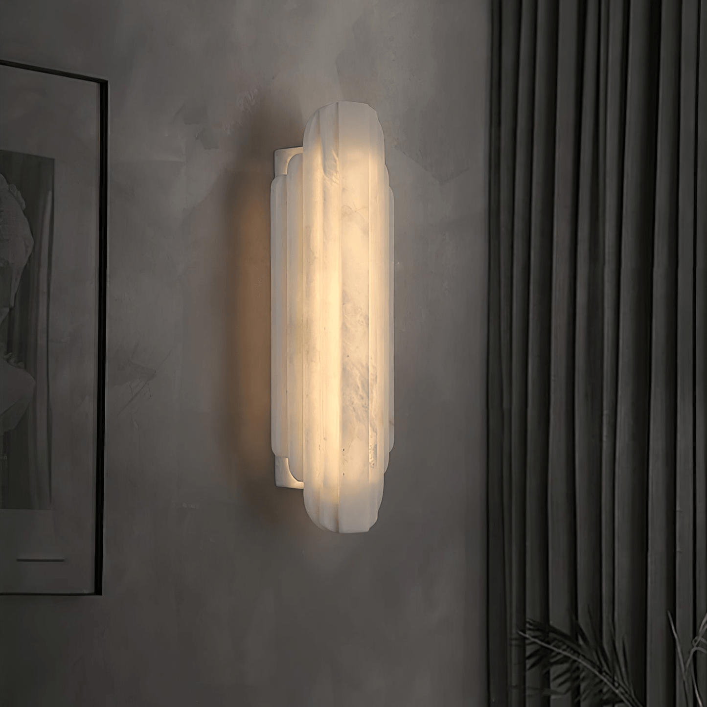 Layered Alabaster LED Wall Sconce