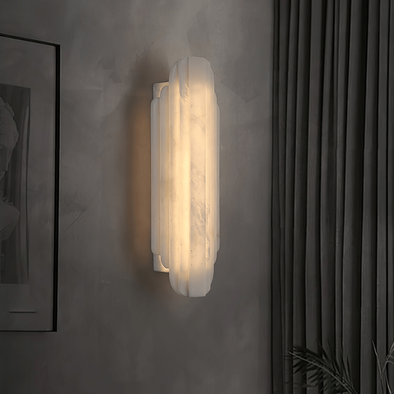 Layered Alabaster LED Wall Sconce