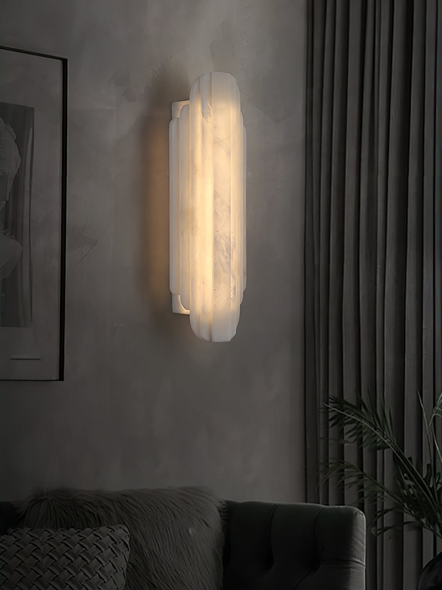 Layered Alabaster LED Wall Sconce