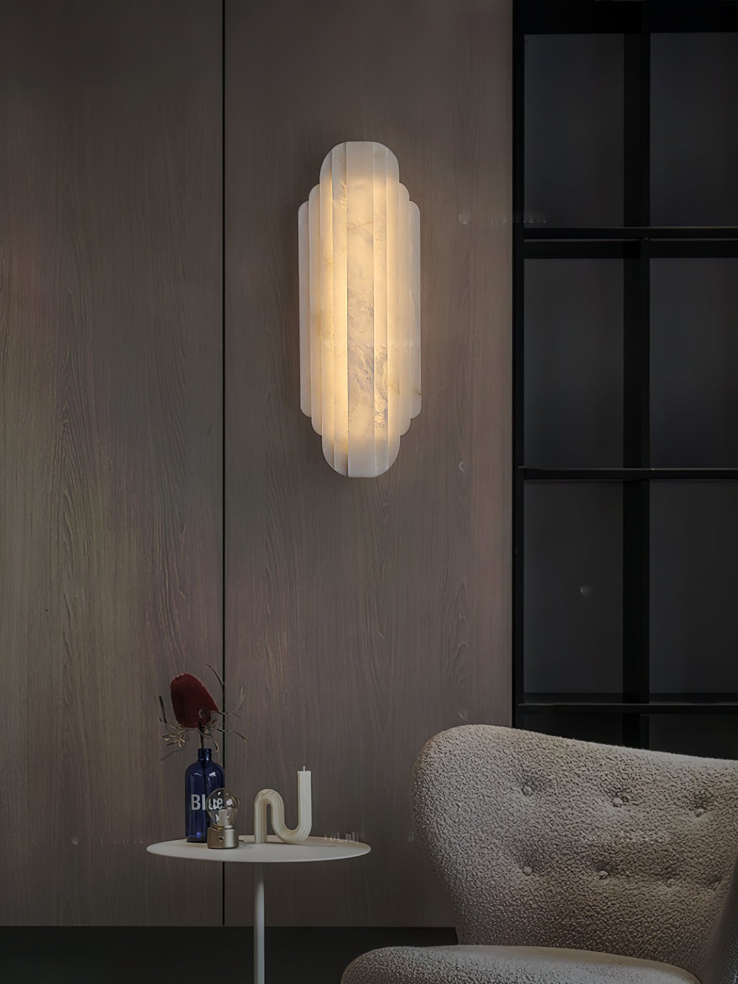Layered Alabaster LED Wall Sconce