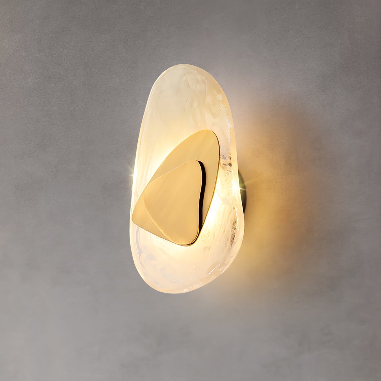 Modern Translucent Glass LED Wall Light / ∅ 7.9″ x H 12.2″ / Dia 20cm x H 31cm Set of 2 / Copper / Warm Light