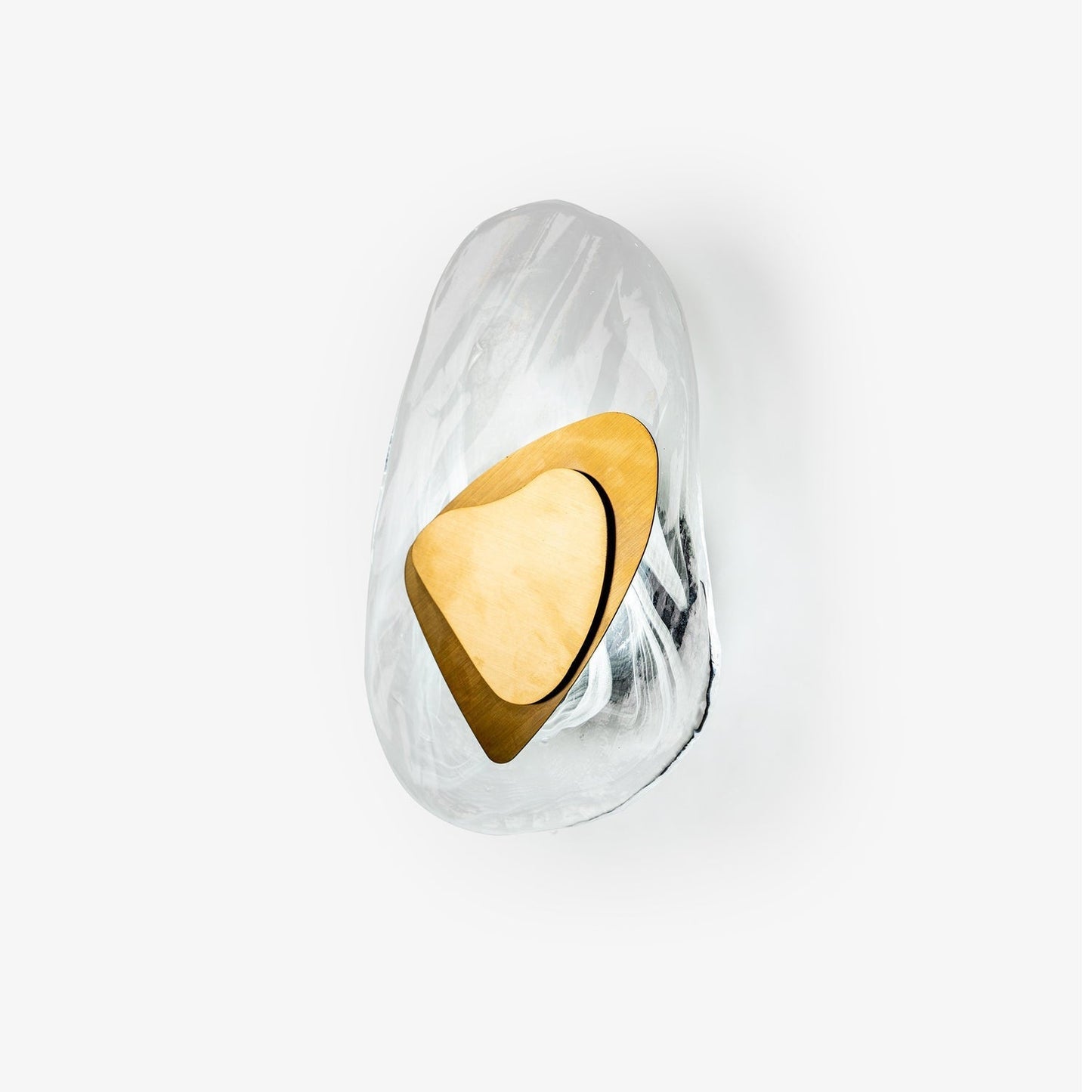 Modern Translucent Glass LED Wall Light / ∅ 7.9″ x H 12.2″ / Dia 20cm x H 31cm / Black / Warm Light