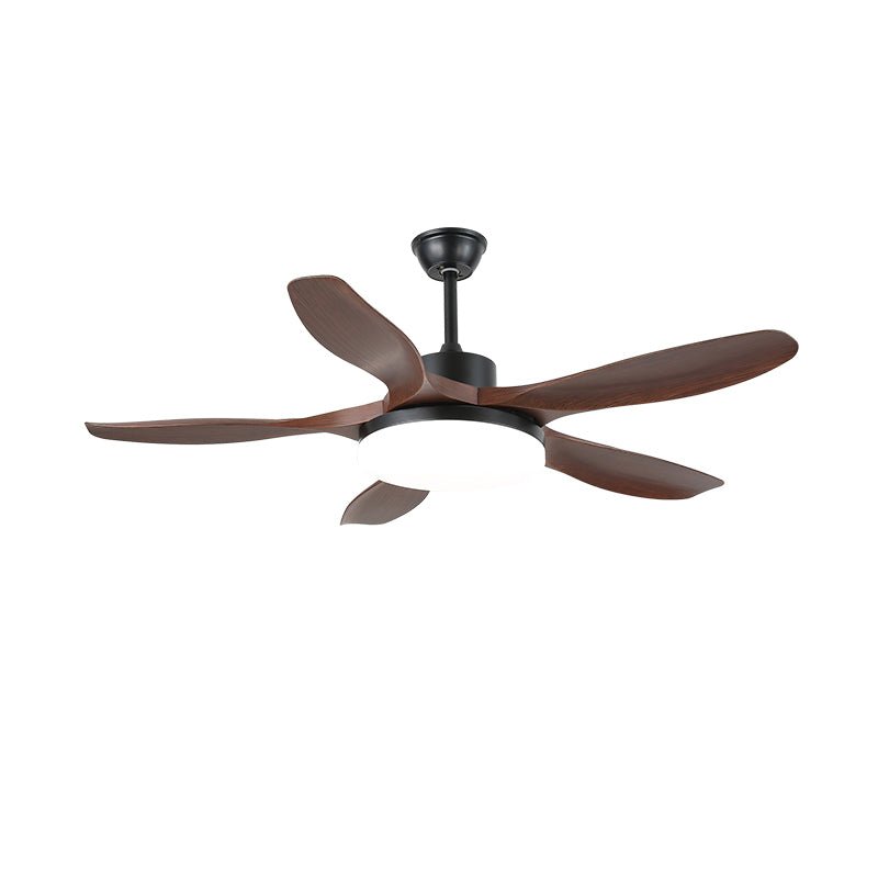 Modern Wood Grain LED Ceiling Fan Light