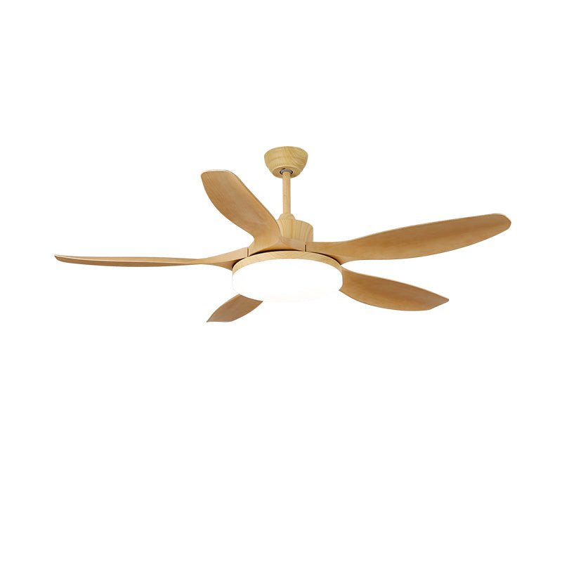 Modern Wood Grain LED Ceiling Fan Light