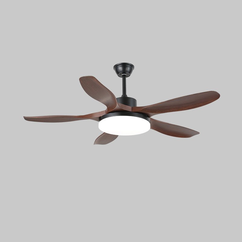 Modern Wood Grain LED Ceiling Fan Light
