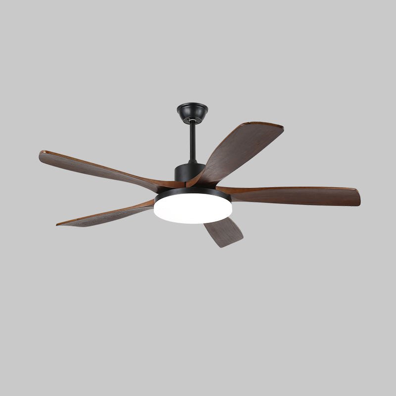 Modern Wood Grain LED Ceiling Fan Light