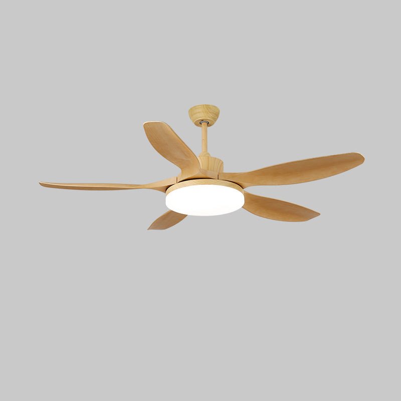 Modern Wood Grain LED Ceiling Fan Light