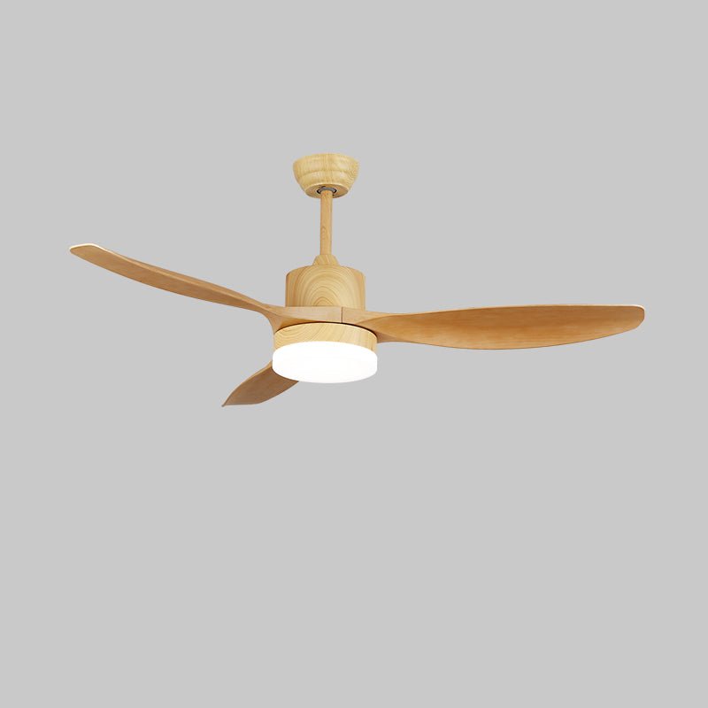 Modern Wood Grain LED Ceiling Fan Light