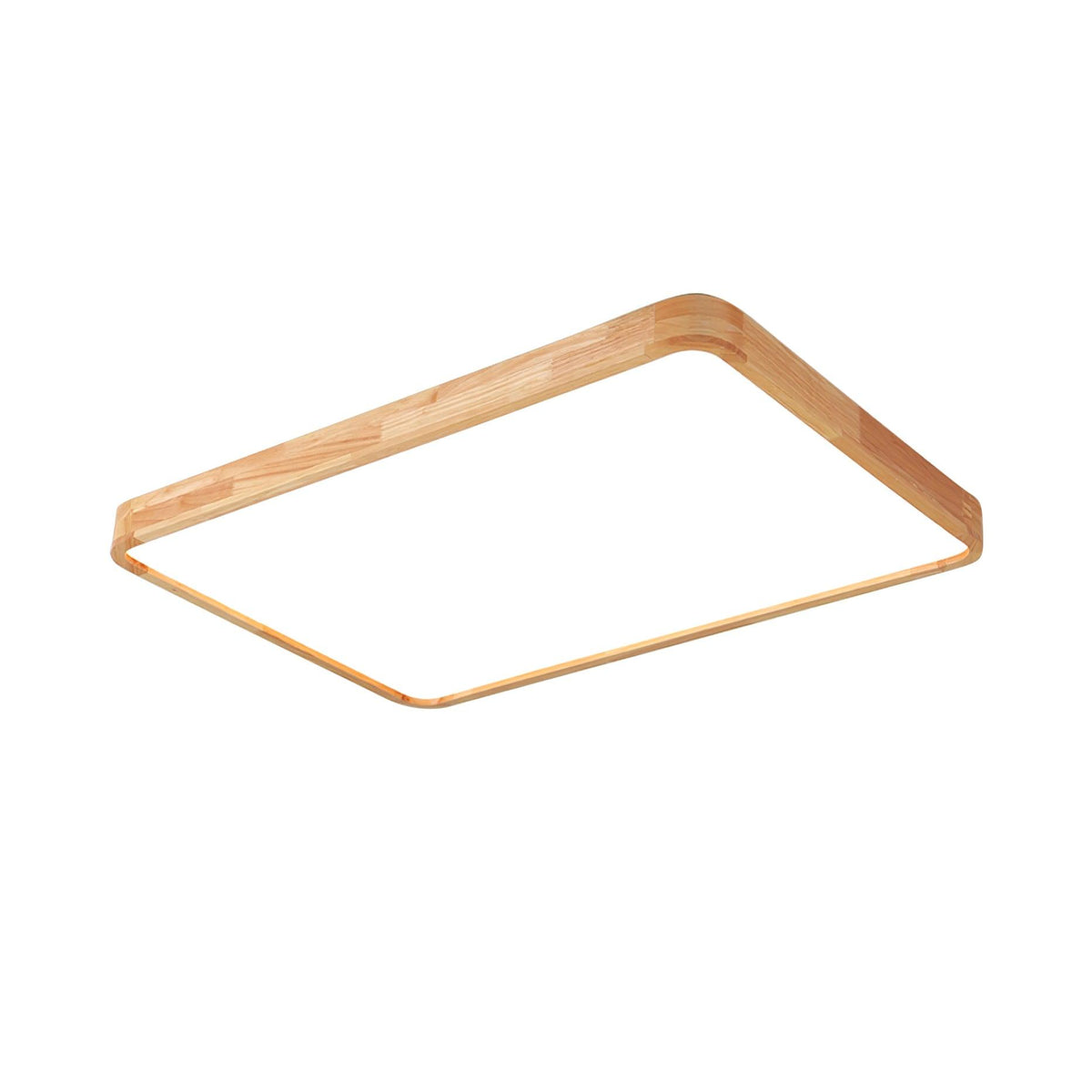 Natural Wood Geometric LED Ceiling Light